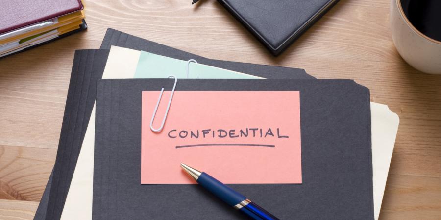 Folders marked "Confidential"